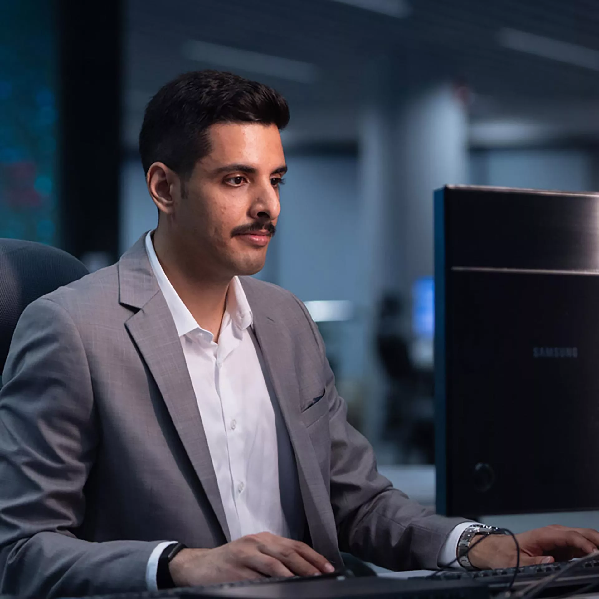 OSPAS Rakan H. Albeladi checks reports