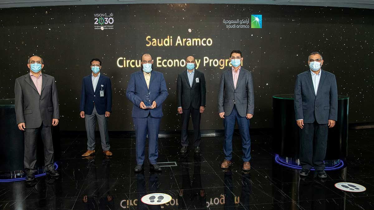 تكريم أرامكو السعودية بجائزة الريادة العالمية في الاقتصاد الدائري
