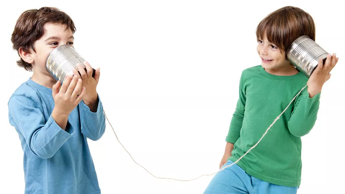 two kids playing