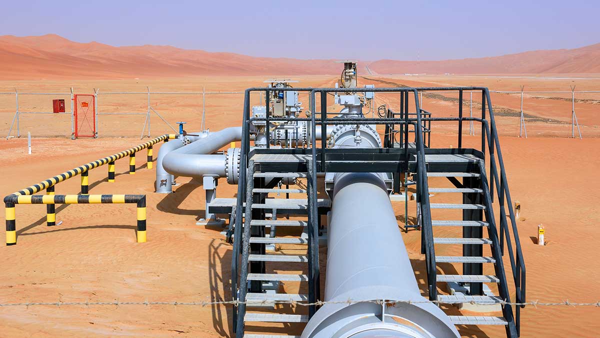 pipelines in Shaybah