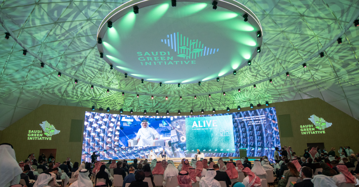 Amin Nasser speaks during Saudi Green initiative