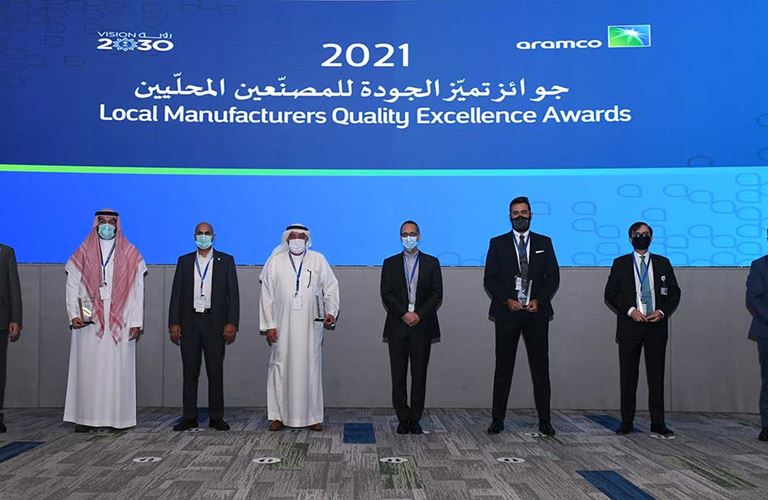 أرامكو السعودية تكرِّم 13 مصنِّعًا محليًا مميَّزًا في حفل جوائز الجودة 2021م
