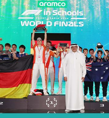 تكريم الفائزين في النهائيات العالمية لبطولة أرامكو فورمولا1 في المدارس 2024 بالظهران