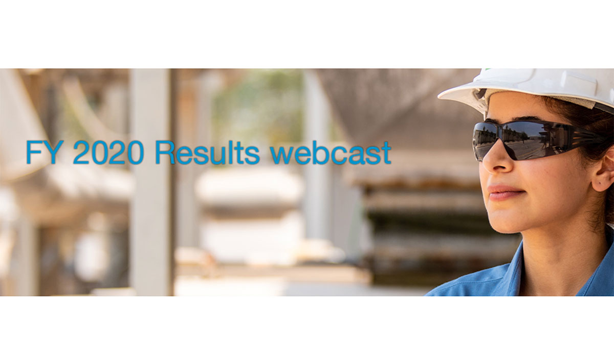 Register here: FY 2020 results to be webcast