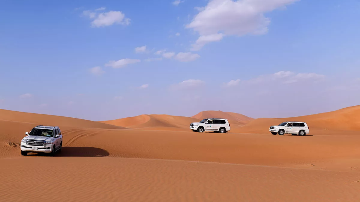 Aramco travel app safety desert drive