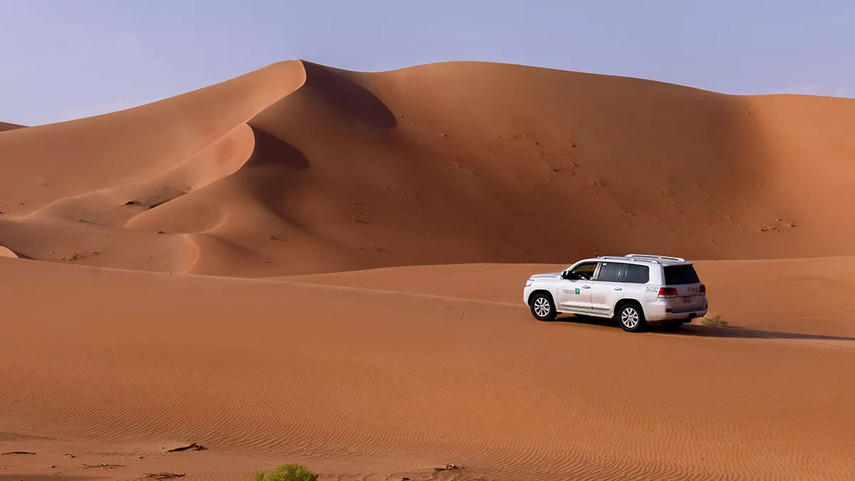 Aramco travel app safety desert drive