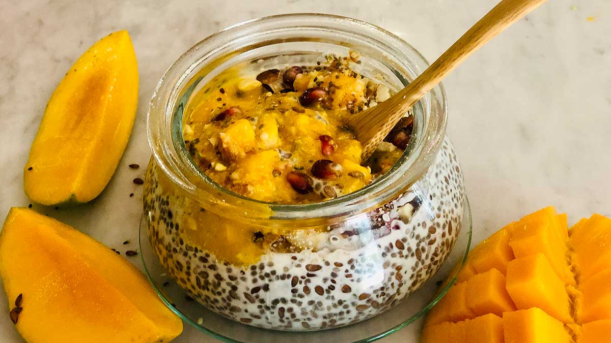 Sapna Kokal recipe corner mango breakfast desert pudding