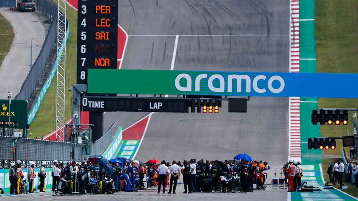 F1 Aramco US Grand Prix Texas starting line