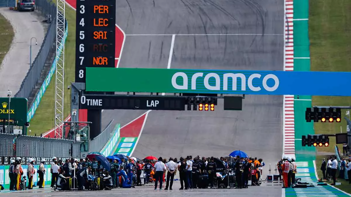 F1 Aramco US Grand Prix Texas starting line