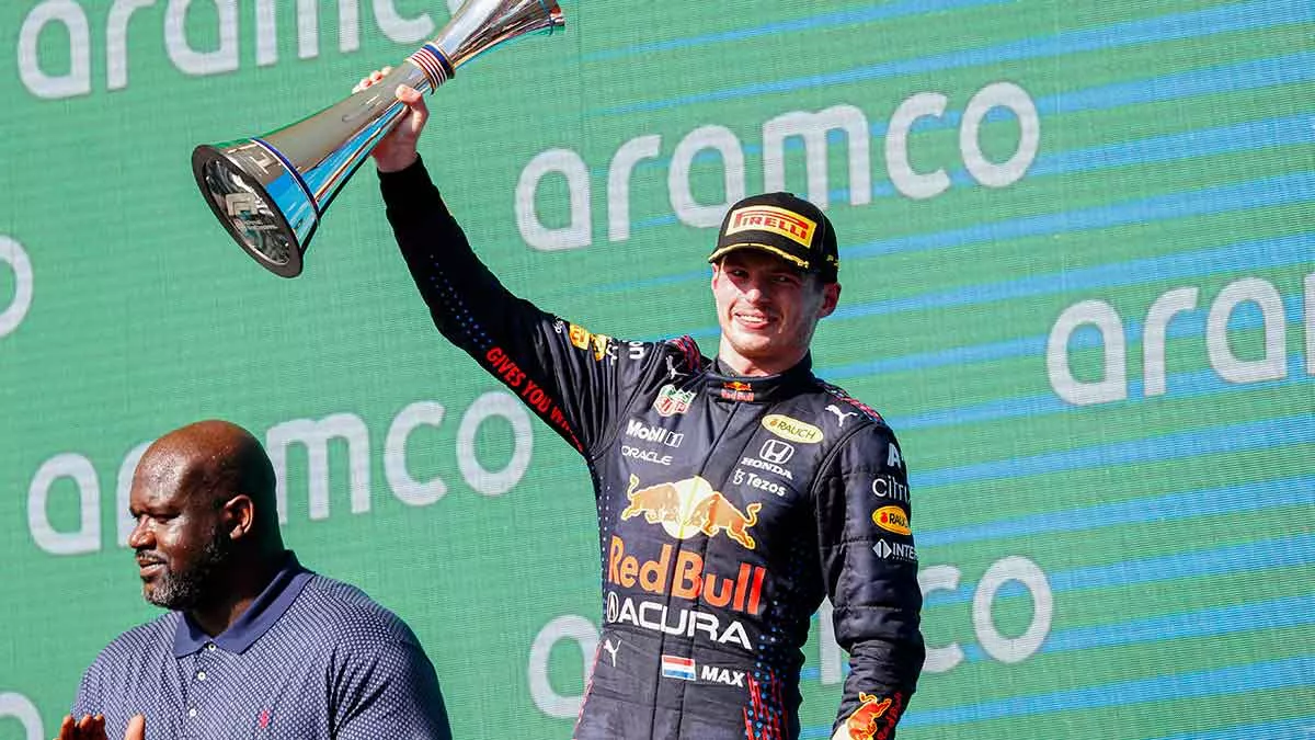 F1 Aramco US Grand Prix champ Max Verstappen