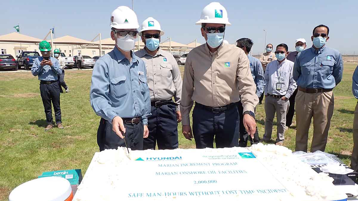 Aramco Marjan and Zuluf Increment Project Department 2 million safe hours