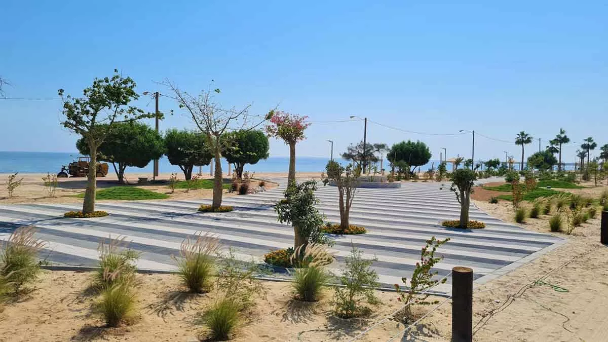 Aramco's Tanajib shoreline park overlooking the Arabian Gulf