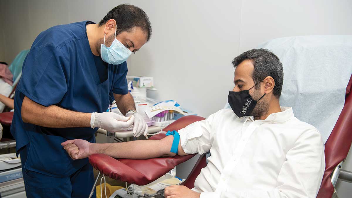 Aramco blood drive by Human Resources and Corporate Services