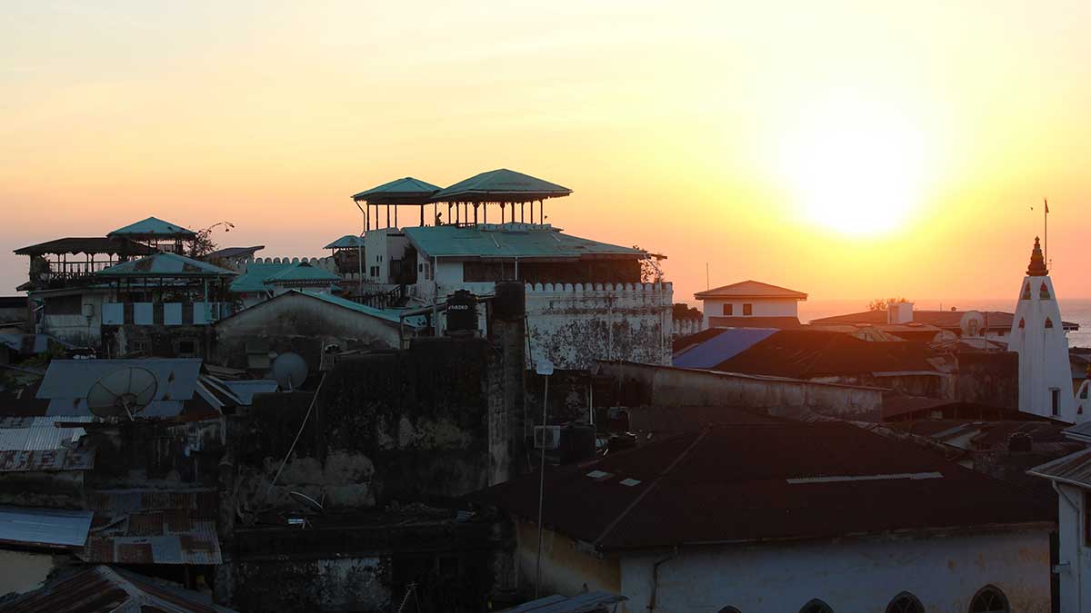 Zanzibar Stone Town sunset rooftop