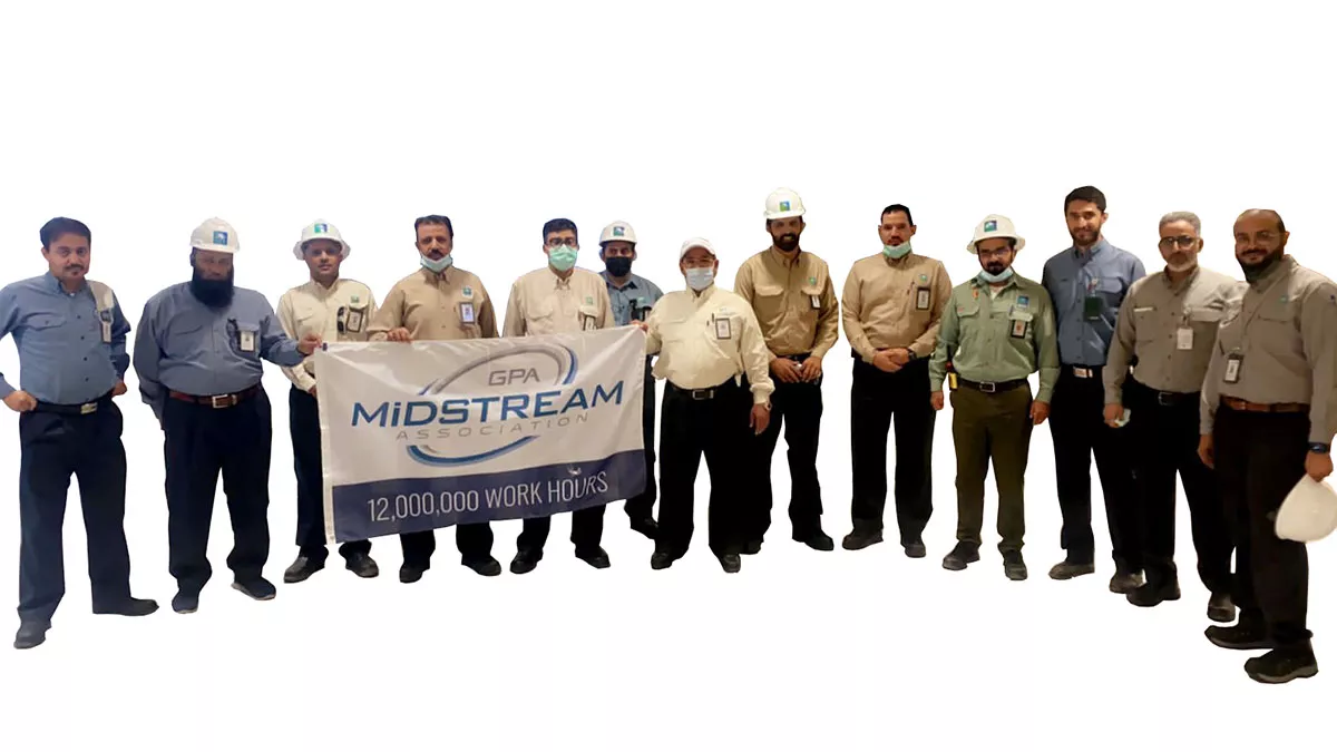 Shedgum Gas Department Aramco 12 million safe man hours award GPA