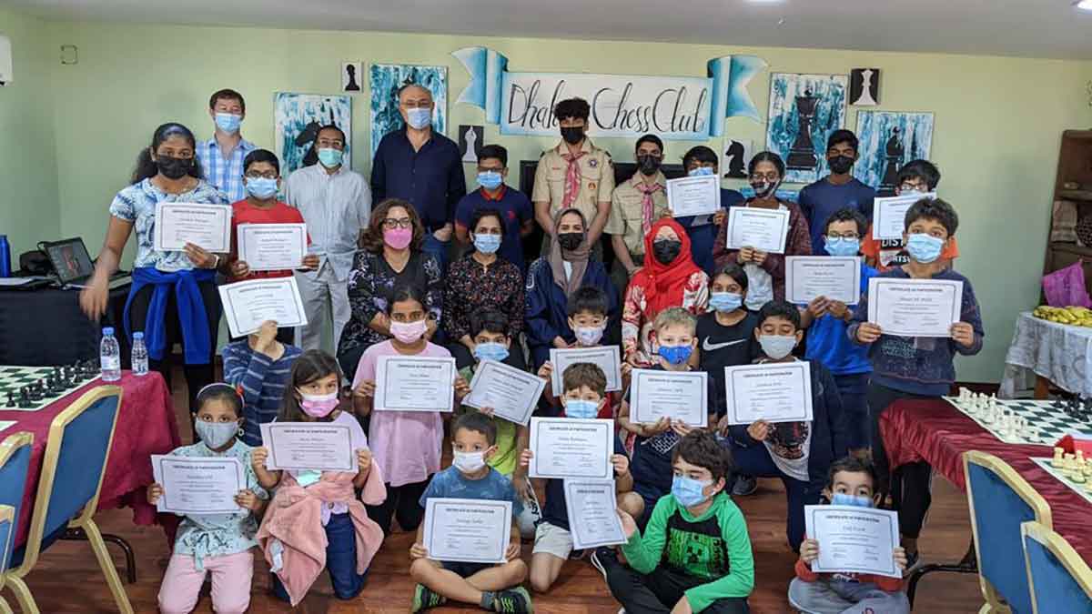 Dhahran Chess Club membership drive 2021 recognition