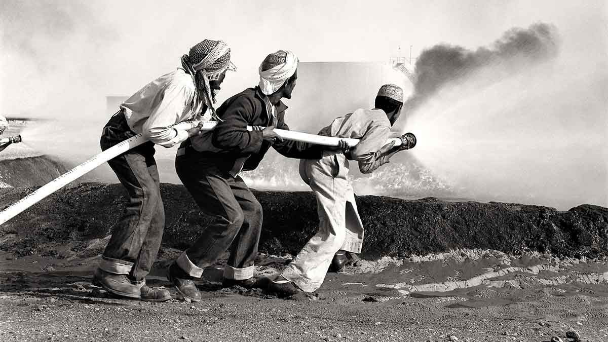 Photographic Memory Saudization roots in the 1940s and 1950s firefighter training by Aramco Marine Department