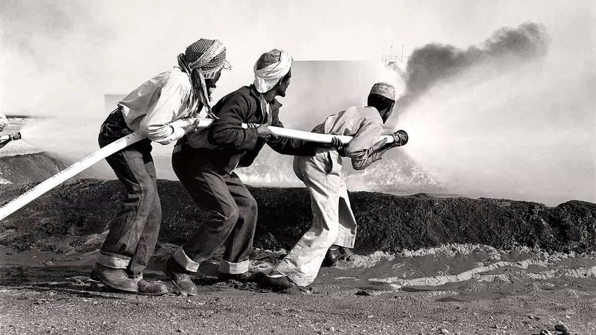 Photographic Memory Saudization roots in the 1940s and 1950s firefighter training by Aramco Marine Department