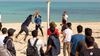 College Preparatory Program students take a well-earned break on the beach