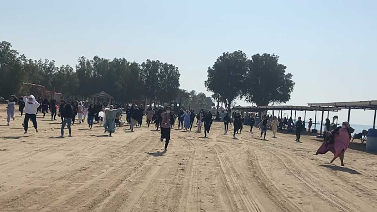Aramco CPP students run a race at the Yacht Club