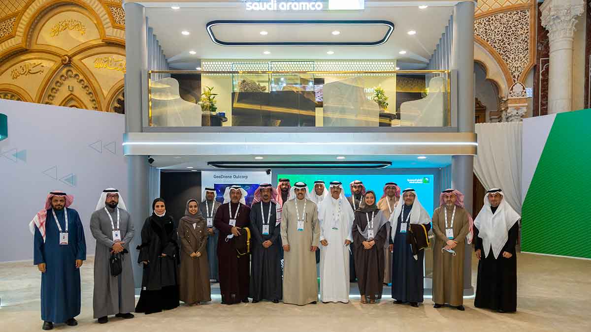 Aramco delegation including senior Vice President of Upstream Nasir K. Al-Naimi at Future Minerals Forum in Riyadh