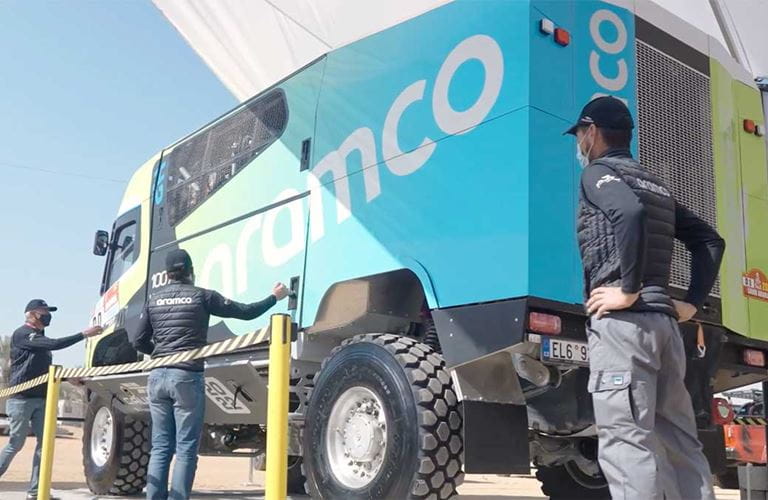 VIDEO: Aramco makes history at Dakar with first hydrogen-powered truck