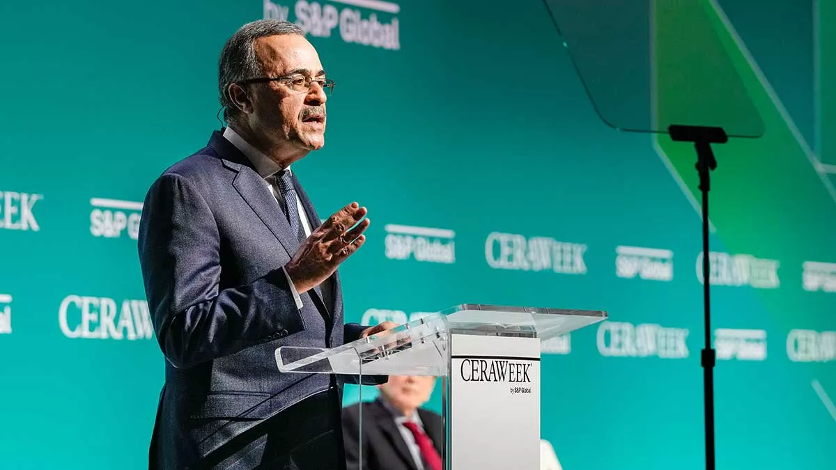Aramco president and CEO Amin Nasser speaks at CERAWeek in Houston 2022