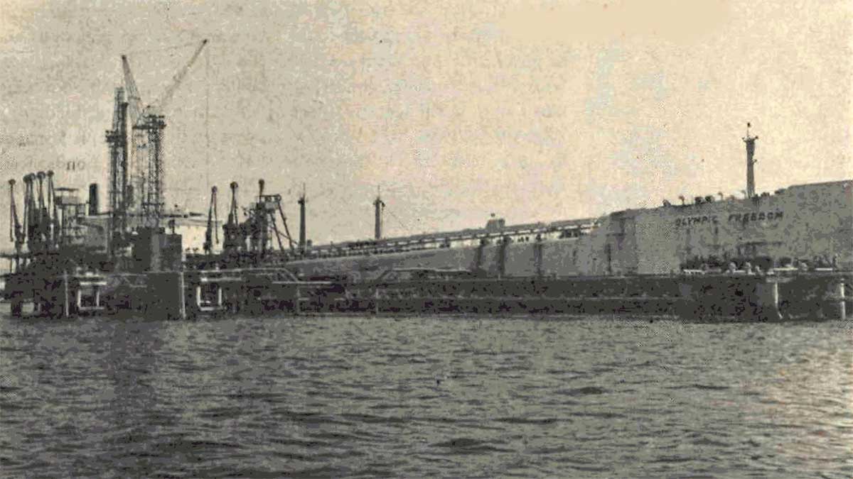 Aramco's Ras Tanura Sea Island 2 as it was opened in the 1960s