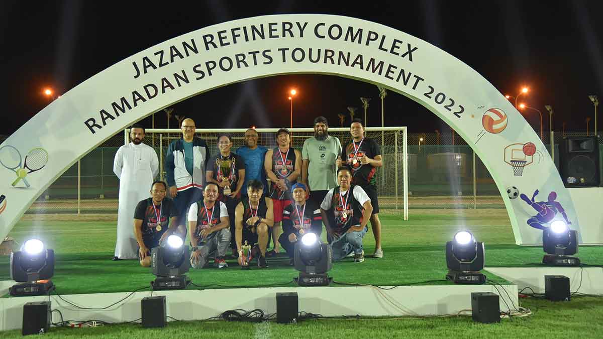 Aramco Jazan Refinery Complex sports championships basketball work-life balance