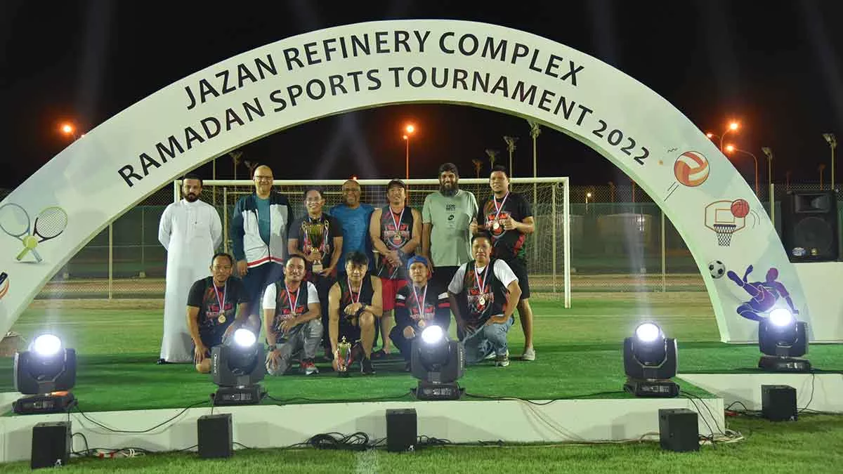 Aramco Jazan Refinery Complex sports championships basketball work-life balance