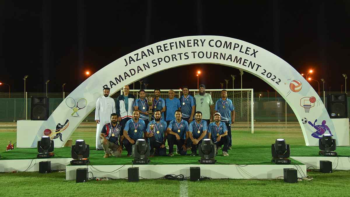 Aramco Jazan Refinery Complex sports championships cricket work-life balance