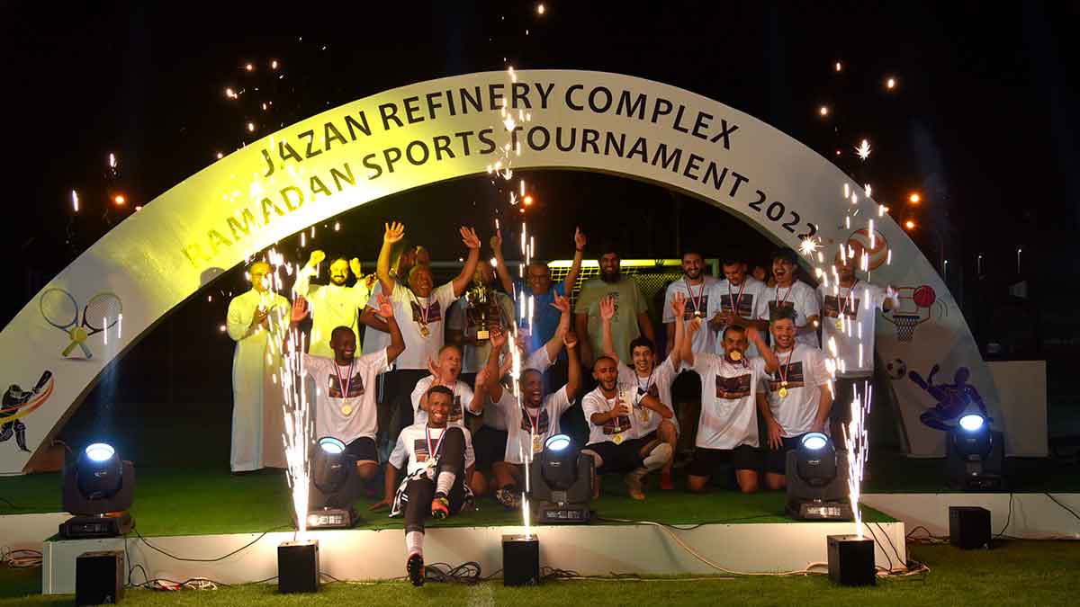 Jazan Refinery Complex sports championships soccer work-life balance