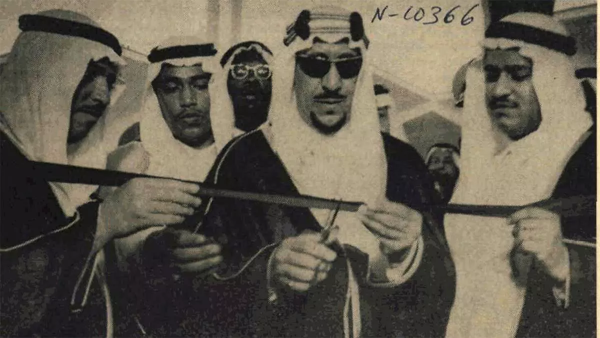 April 1962 King Sa'ud inaugurates the Dhahran International Airport