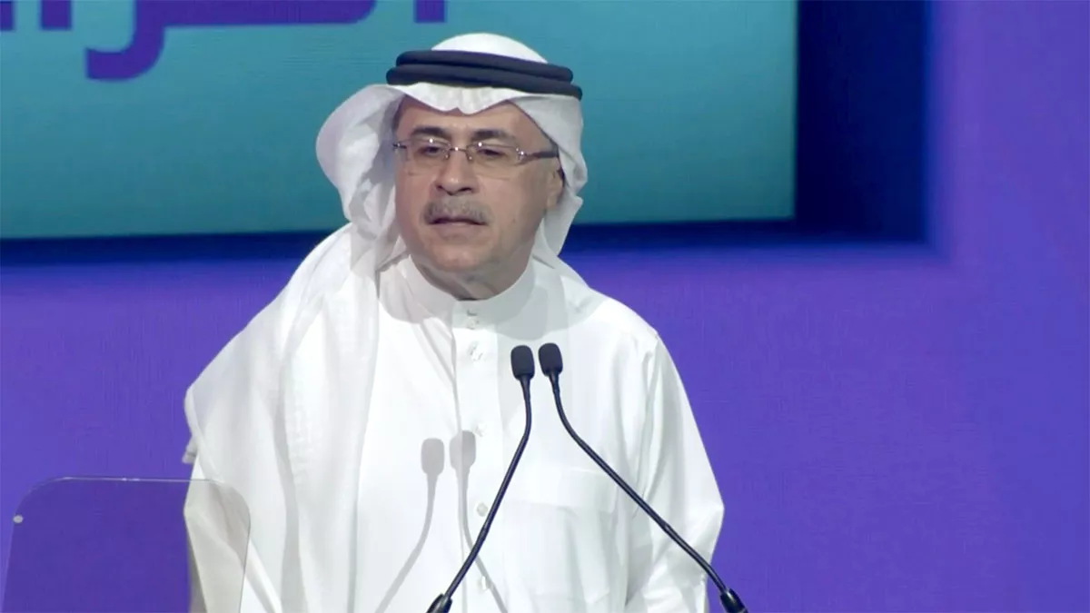 Aramco president and CEO Amin Nasser speaks at iRead ceremony in Dhahran