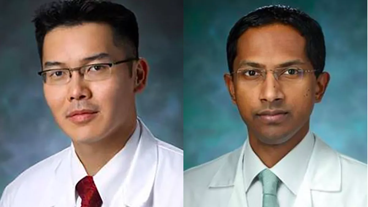 Dr. Hien Nguyen and Dr. Uma Srikumaran Johns Hopkins Medicine specialists on rotation at JHAH