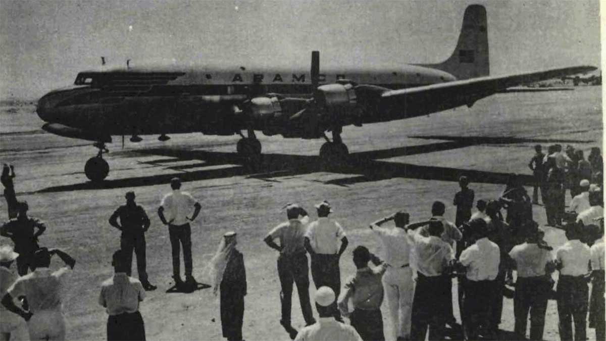 1952 Aramco Flying camel comes to Dhahran
