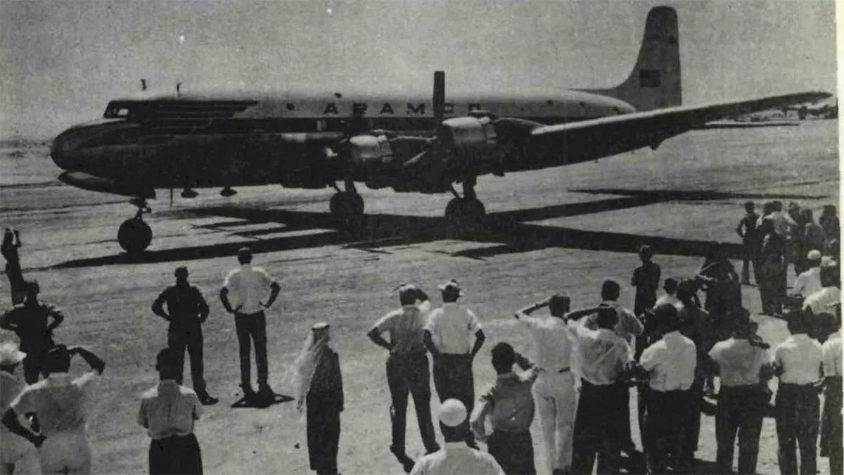 1952 Aramco Flying camel comes to Dhahran