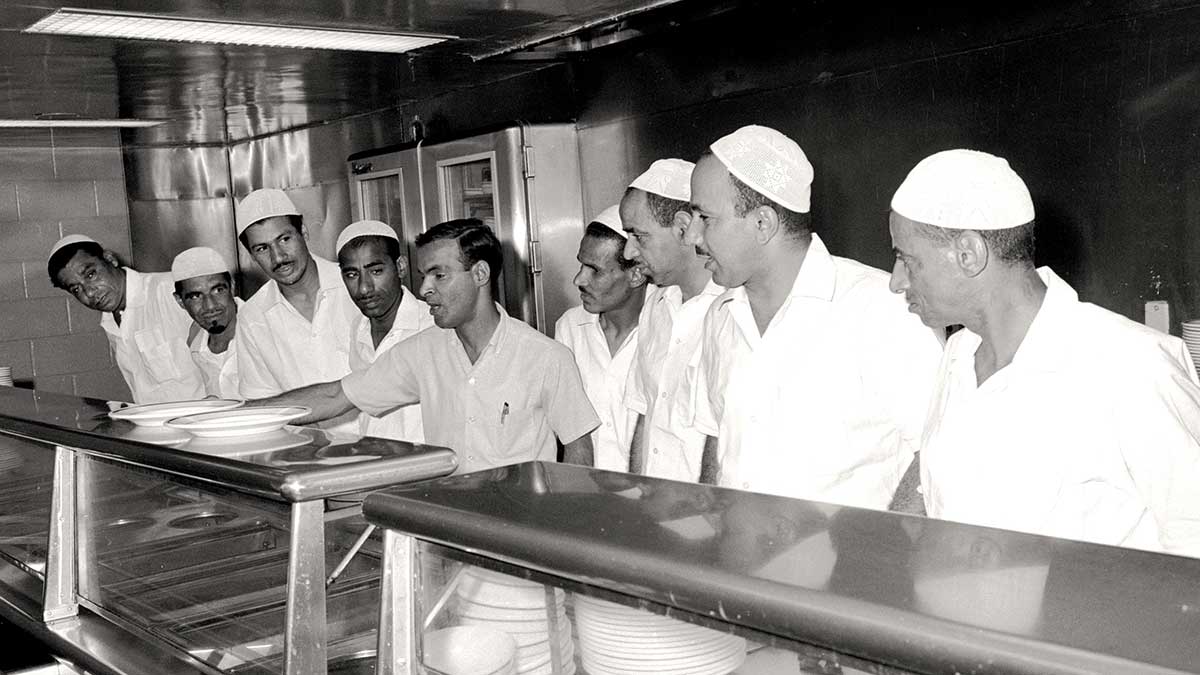 Historic photo dining hall safety food handling