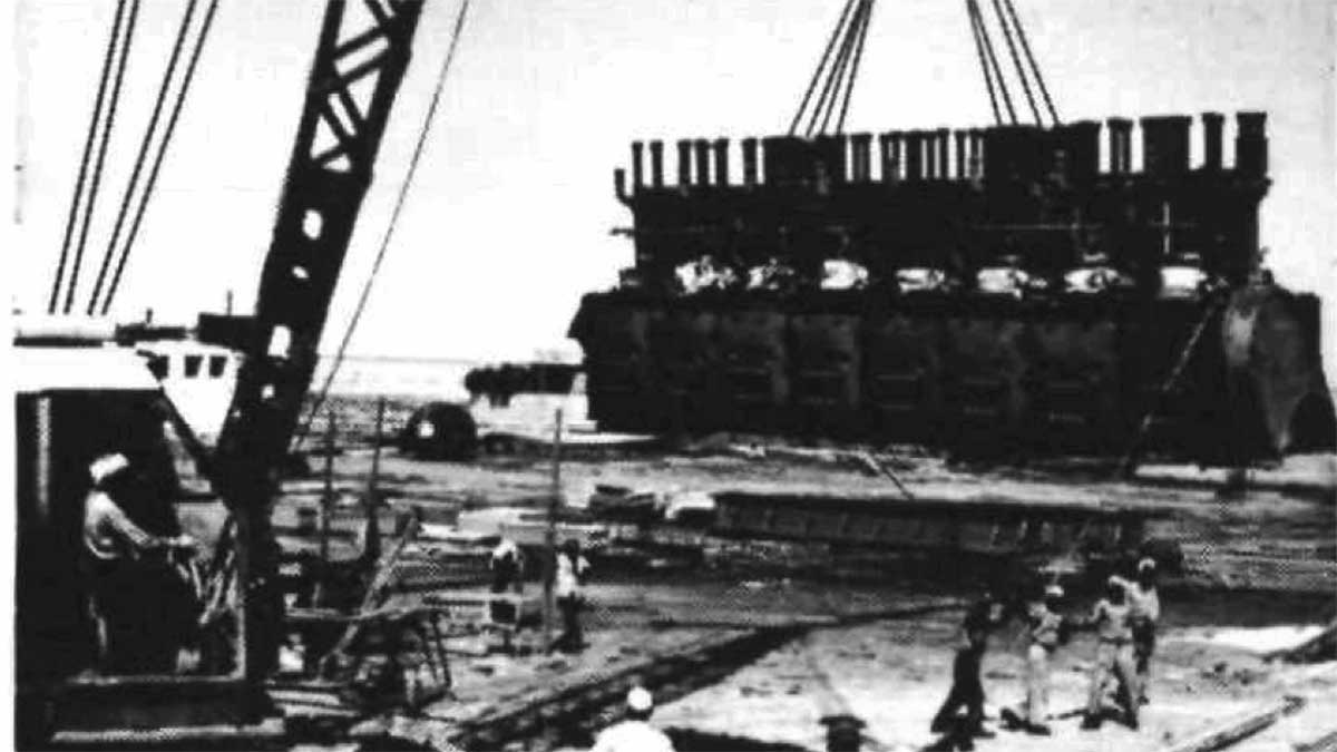 1957 Diesel engines to power production in Dhahran