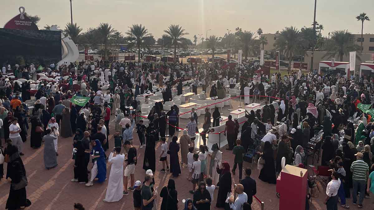 World Cup Fan Zone in Dhahran for Saudi Vs Argentina Nov. 22 2022