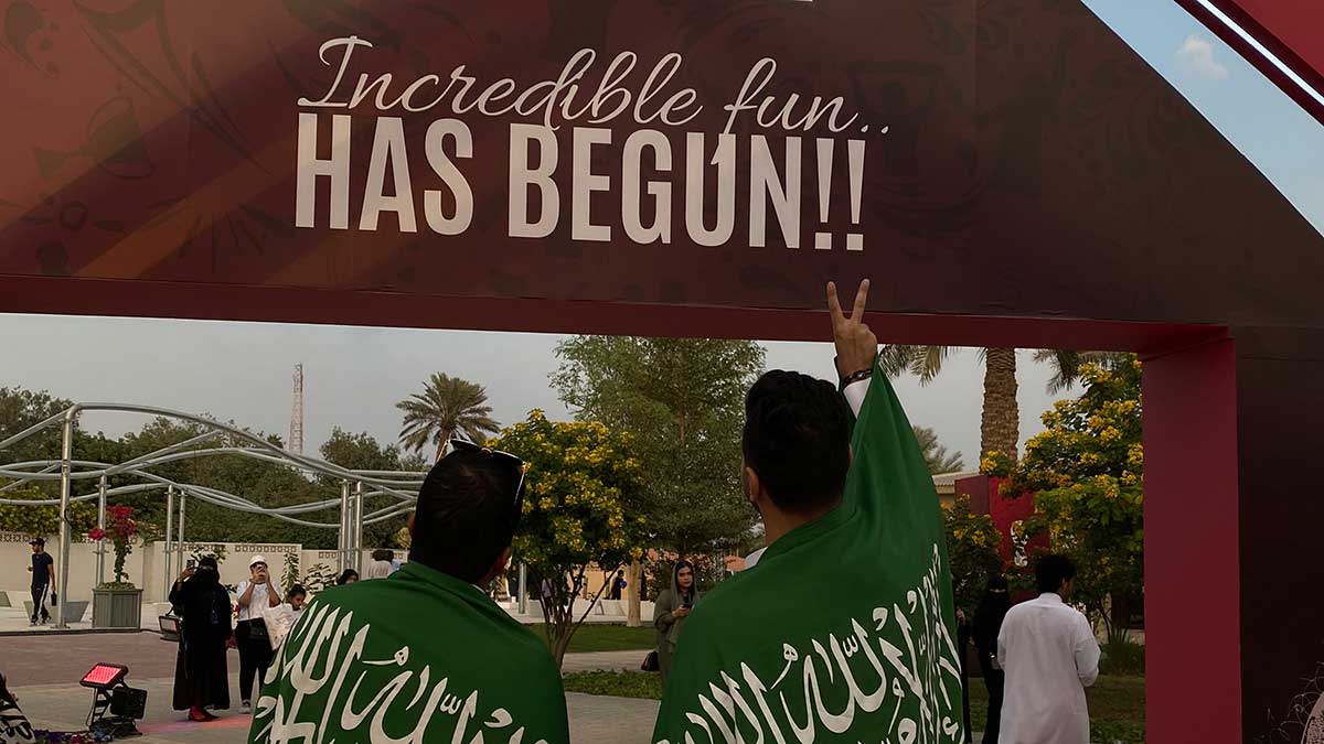 World Cup Fan Zone in Dhahran for Saudi Vs Argentina Nov. 22 2022
