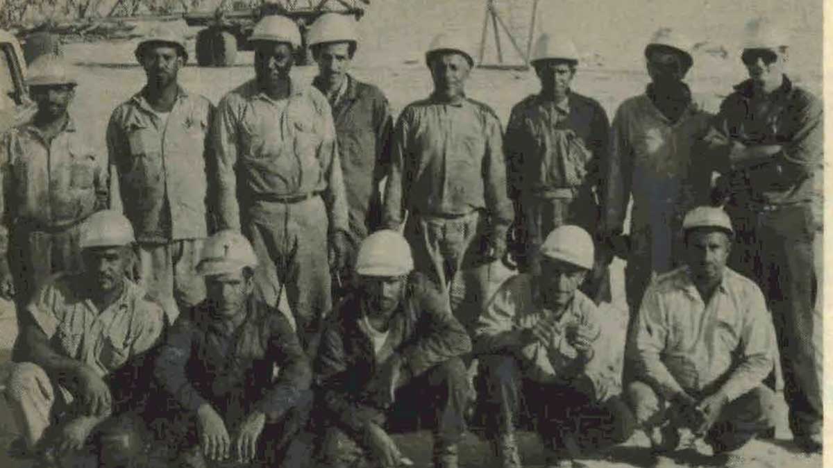 Aramco drilling crew sets record in 1973