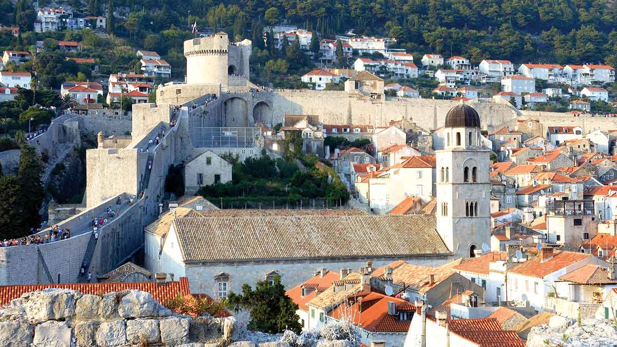 Dubrovnik gates and orange roofs Aramcon travel