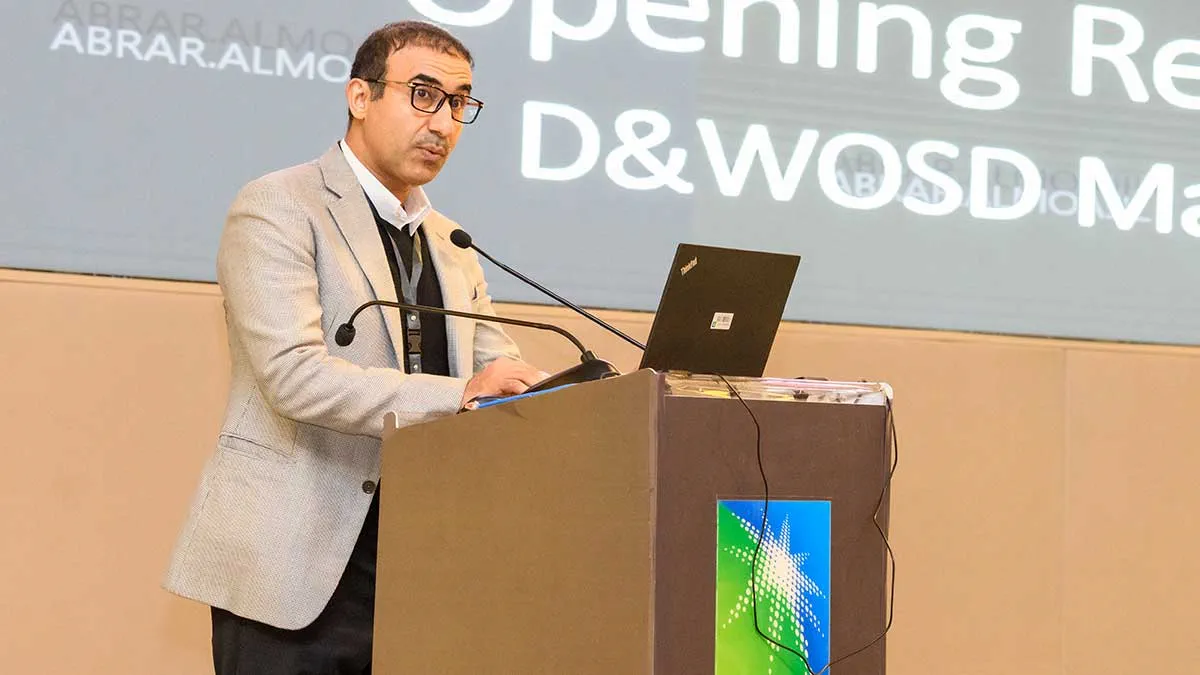 Nayef Al Ghafel speaks at Drilling and Workover Contractor Safety event
