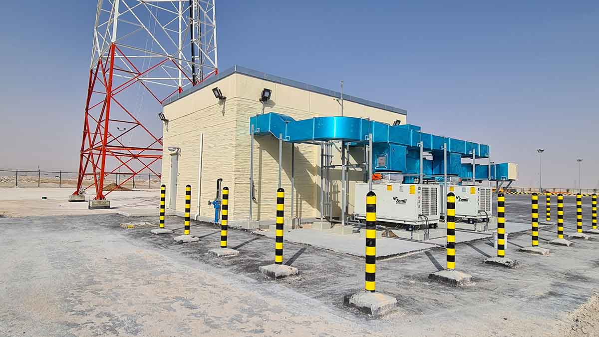 Aramco’s first 3D printed concrete industrial building is a radio shelter in Hawiyah.