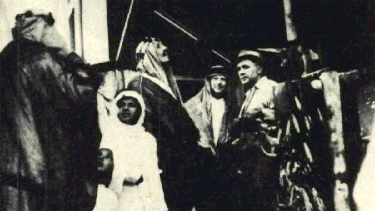 King Abdulaziz visits the Prosperity Well in Dhahran