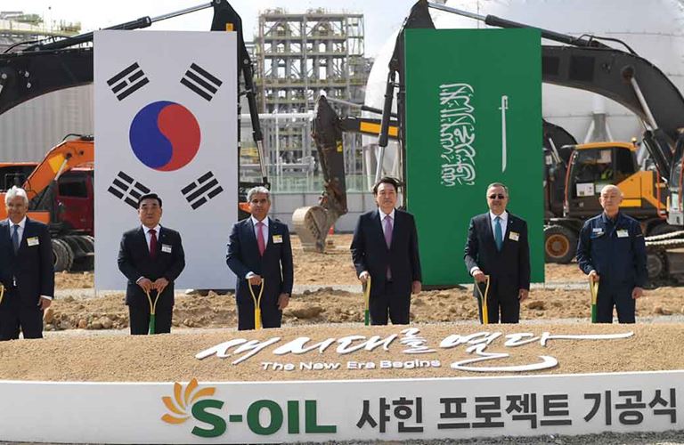 Aramco’s president and CEO, South Korean president break ground on $7 billion Shaheen petrochemical project