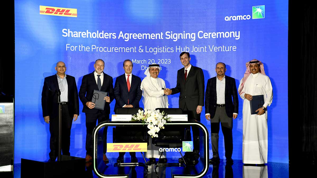 Aramco DHL Supply Chain and Logistics Hub signing Amin Nasser CEO JV creation