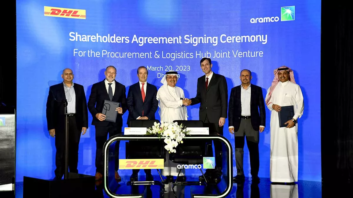 Aramco DHL Supply Chain and Logistics Hub signing Amin Nasser CEO JV creation