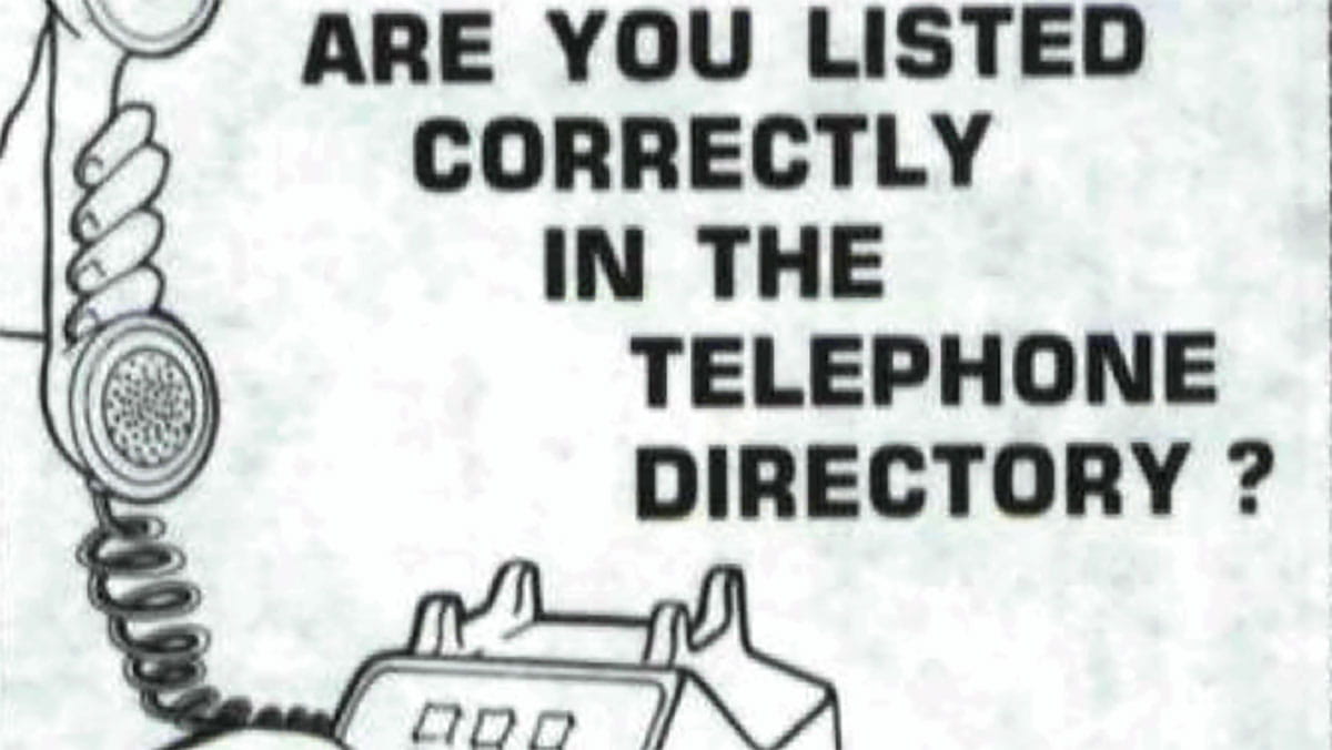 This Day in History (1986): New directory is on the way; last chance to correct entries